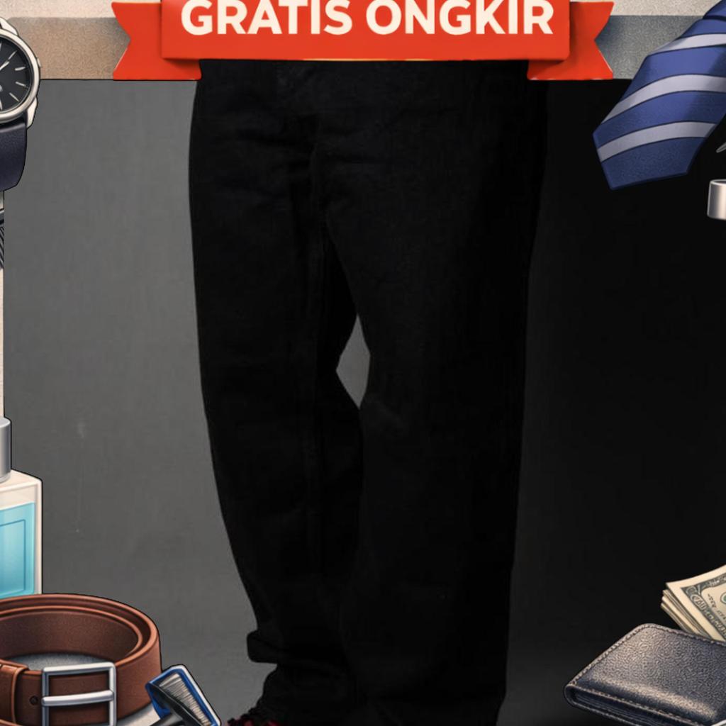 Celana Jeans Pria - Celana Panjang Pria Jeans - Loose Pants Pria - Loose Fit