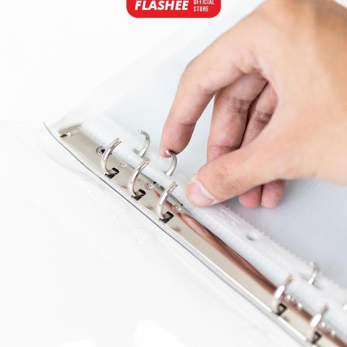 Doxdoc- Binder Transparan Mika Tebal Aesthetic Lucu Bisa Tempel Stiker