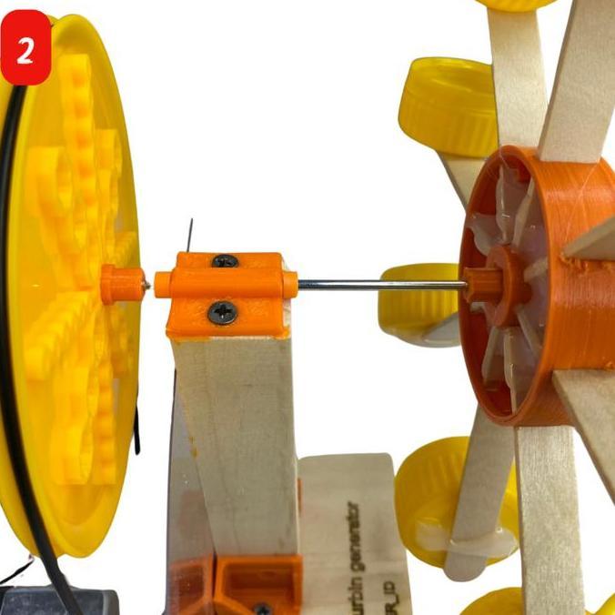 Lansungkirim- Diy Kit Edukasi Mini Water Turbine Flow Generator Trubine Generator Turbin Air Kincir 