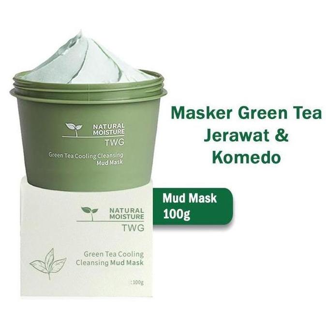 Bytcwr- [Bpom] Ready Stock Masker Wajah Green Tea Twg Cleansing Clay Mud Mask