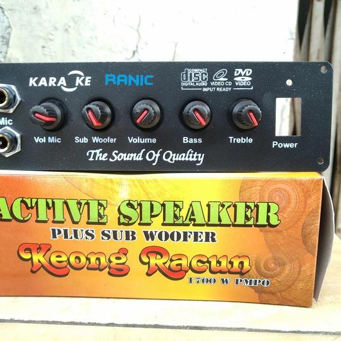 kit aktif speaker stereo plus subwoofer keong racun