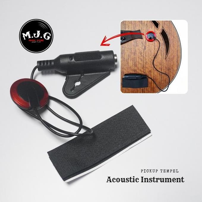 Pickup Preamp Tempel Gitar Akustik Biola Violin Ukulele Premium