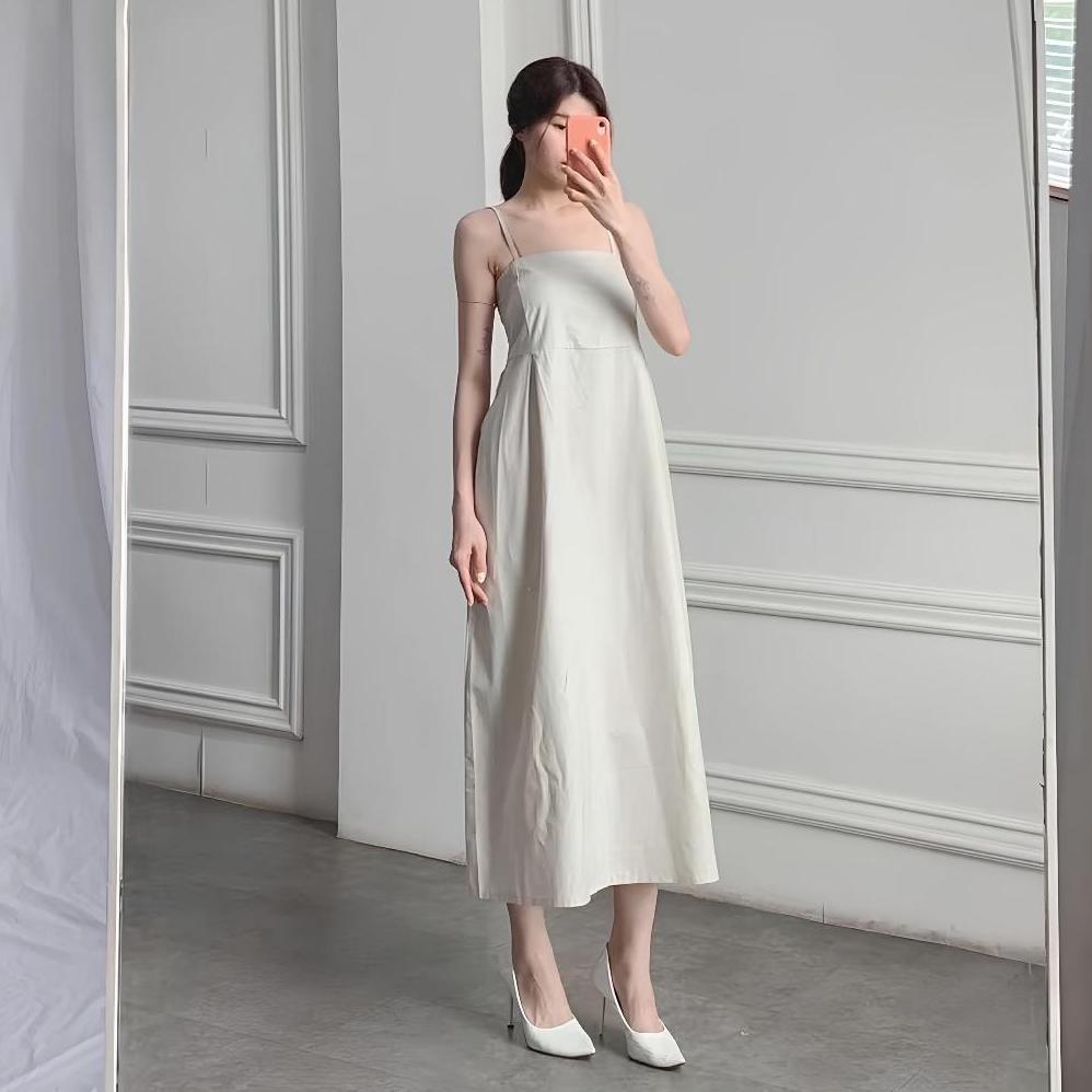 BEST SELLER PREMIUM NAPOLY SLEEVELESS DRESS GAUN PANJANG WANITA MANSET GAMIS INNER DRESS TANPA LENGA