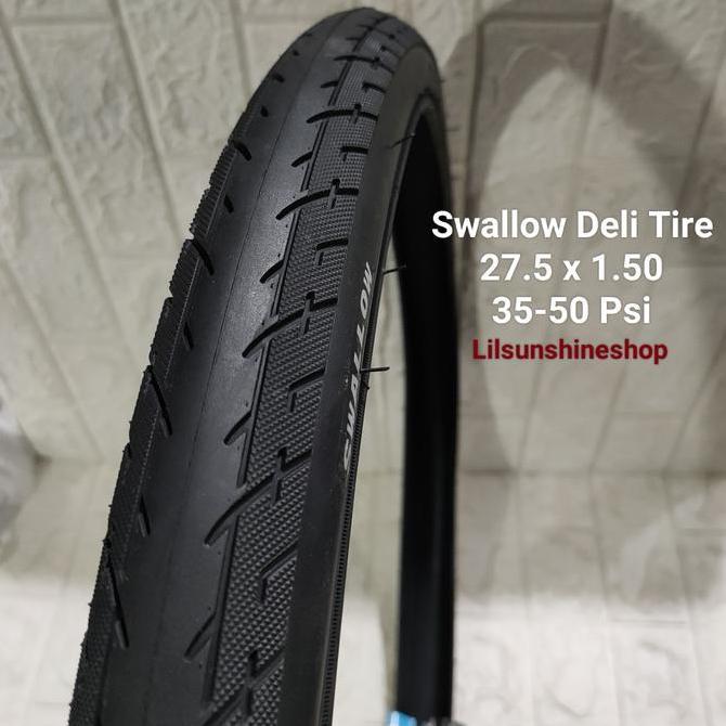 Ban Luar 27.5 x 1.50 Swallow Deli Tire Sepeda MTB 27.5x1.50 SA-235 Black 35-50Psi