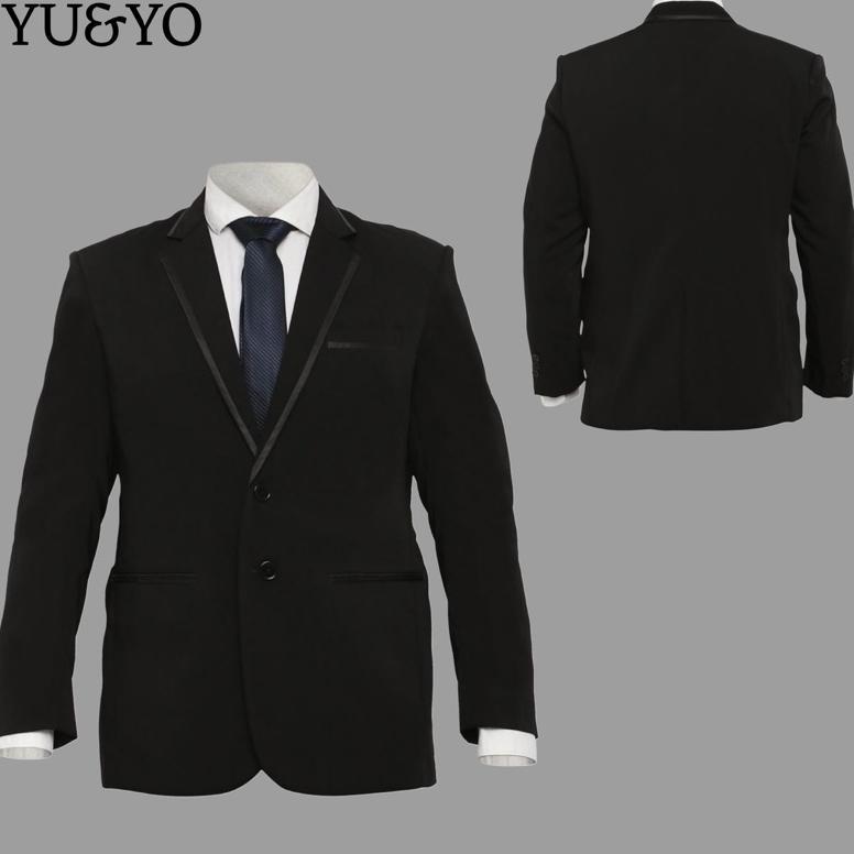 PREMIUM JAS WISUDA BLAZER PRIA HITAM LIST PINGGIR JAS FORMAL JAS PENGANTIN NIKAH JAS KERJA MURAH