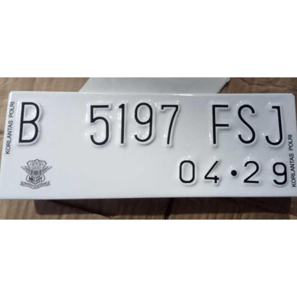 COD Buat Baru Angka Plat Motor Putih Ketok Angka Plat Putih Motor Baut Tanam