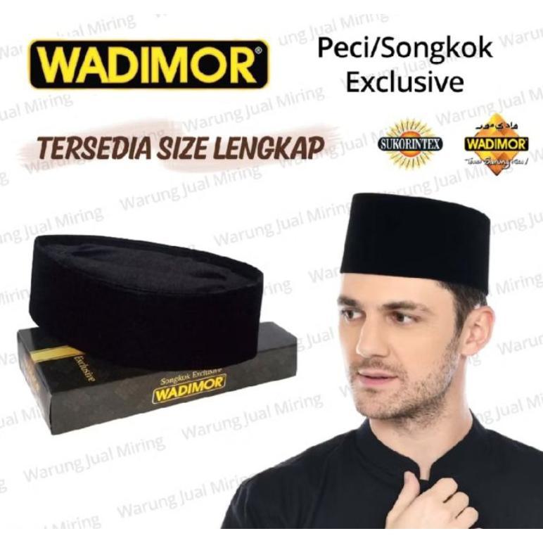 ORIGINAL SONGKOK WADIMOR AC NON AC ORIGINAL TINGGI 7, 8, 9, 10  PECI HITAM POLOS BLUDRU PIEGON KOPIA