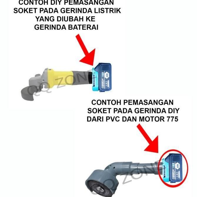 Bestone- SOKET TEMPAT BATERAI CORDLESS 20V MODEL LXT MAKITA UNTUK DIY