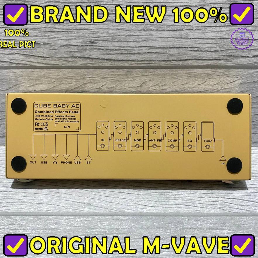 Efek Gitar M-VAVE Cube Baby AC Multi Effects Soundcard Pedal Acoustic Guitar / Muslady / Cuvave
