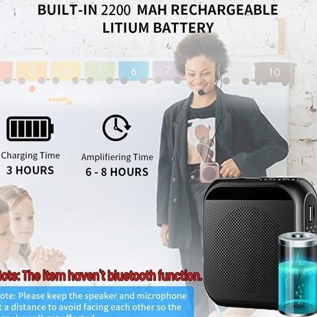 Speaker Megaphone Mini Guru Tour Guide Pidato Speaker Pinggang Dengan Mic JEPIT Wireless