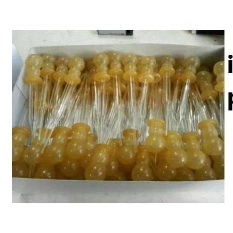 Pipet Tetes Pendek Dot Kuning/Pipet Tetes Kaca