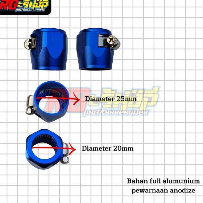 Klem Kleman Breket Clamp Selang Radiator An12 Nex12 Almunium Aluminium Almu Cnc Pcx Vario 125 150 16
