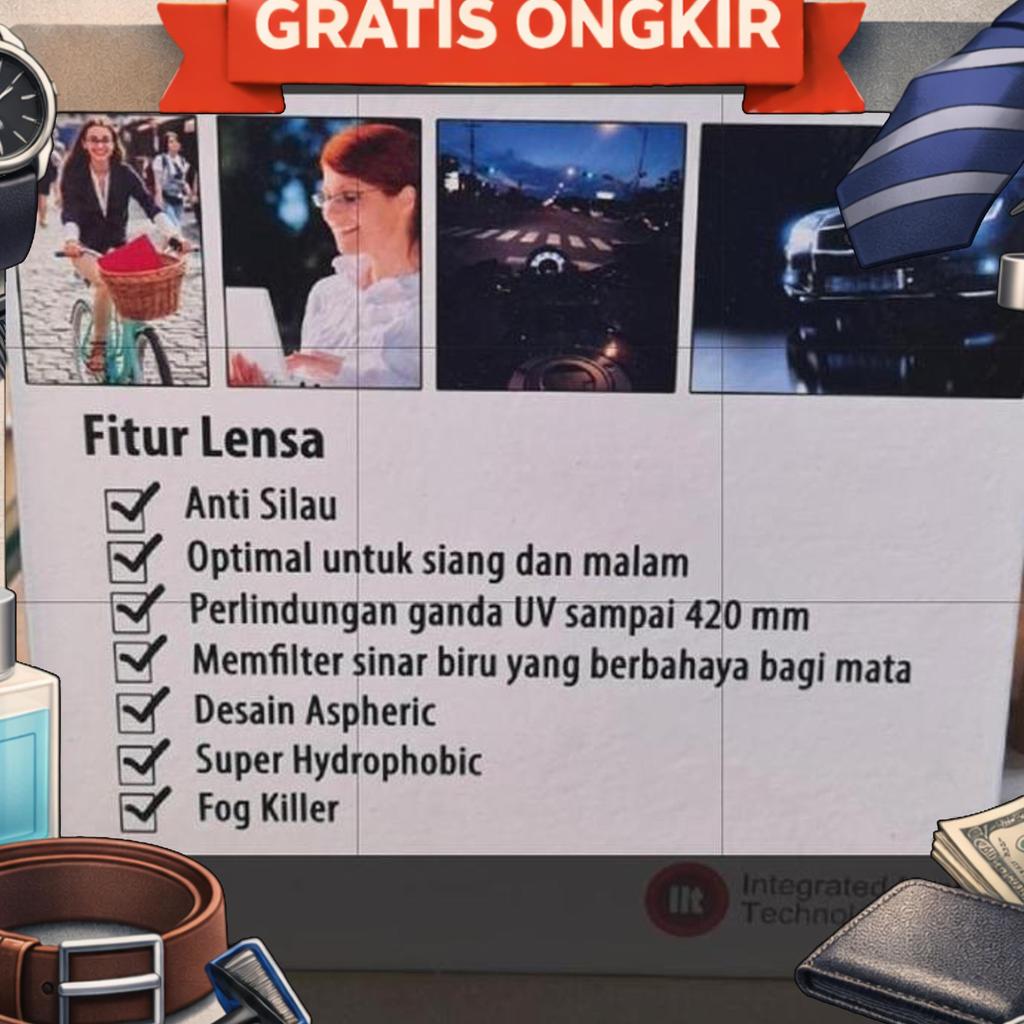 Lensa Kacamata Ilt Nikkei Drive Steel Anti Silau Fsv Original