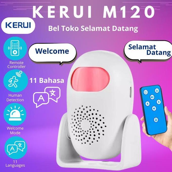 KERUI M120 Bel Toko Alarm Selamat Datang dengan Sensor Gerak Remote 11 Bahasa Pilihan untuk Pabrik d