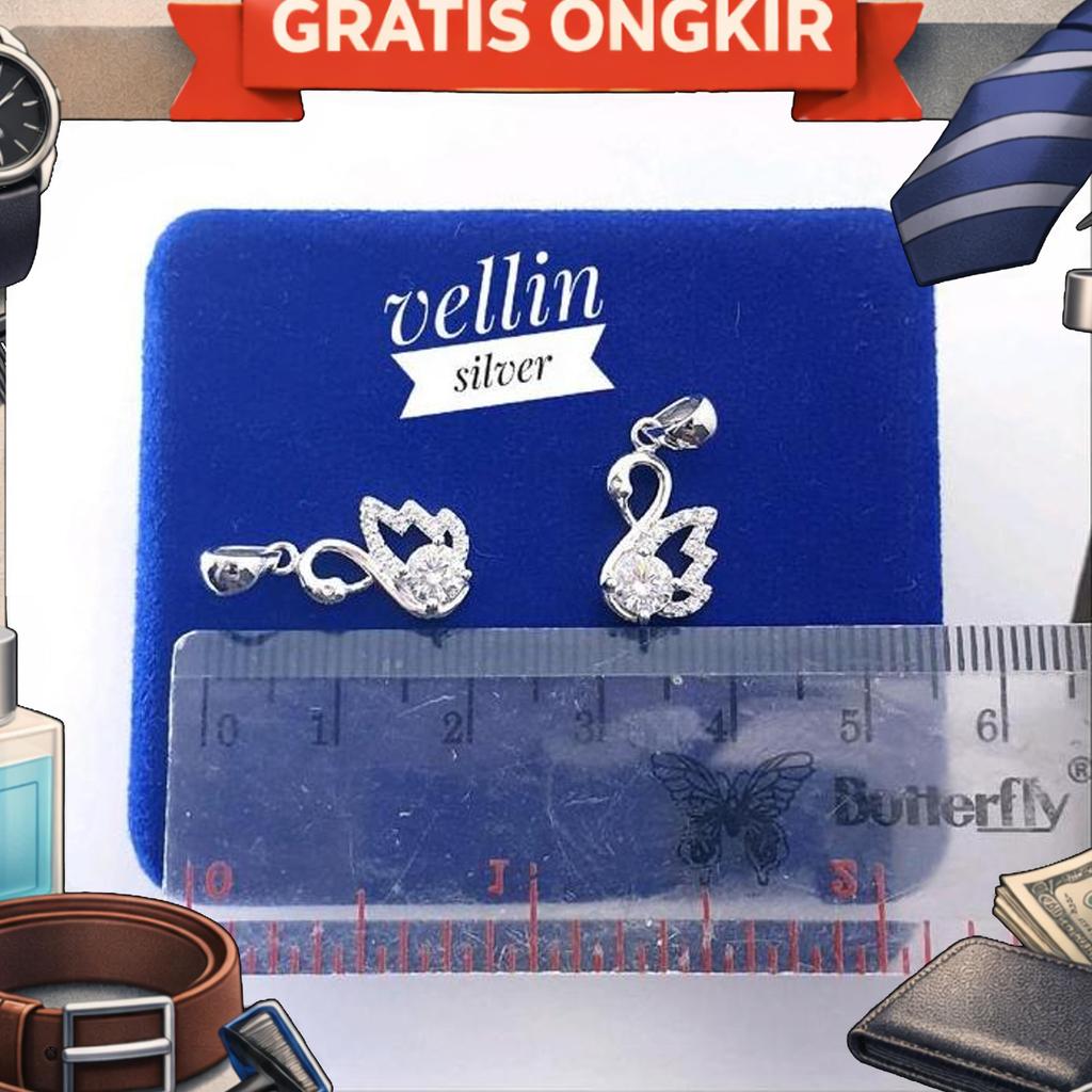 Liontin Perak 925 Asli Antikarat - Liontin Angsa Kecil Silver 925