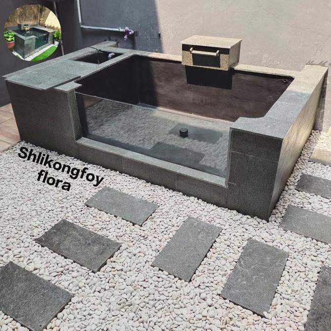 kolam ikan koi minimalis/kolam air terjun/kolam minimalis /taman batu