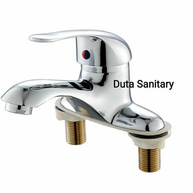 Kran Wastafel Panas Dingin 2 Kaki/ Kran Wastafel 2 Kaki Panas Dingin