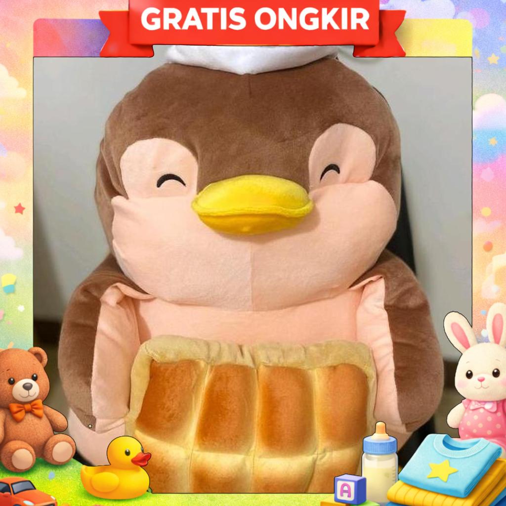 Boneka Penguin Koki Ukuran Jumbo