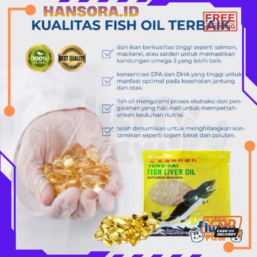 Diskon Tung Hai Fish Liver Oil isi 500 Capsules (kemasan pabrik asli)  | Vitamin & Suplemen Minyak I