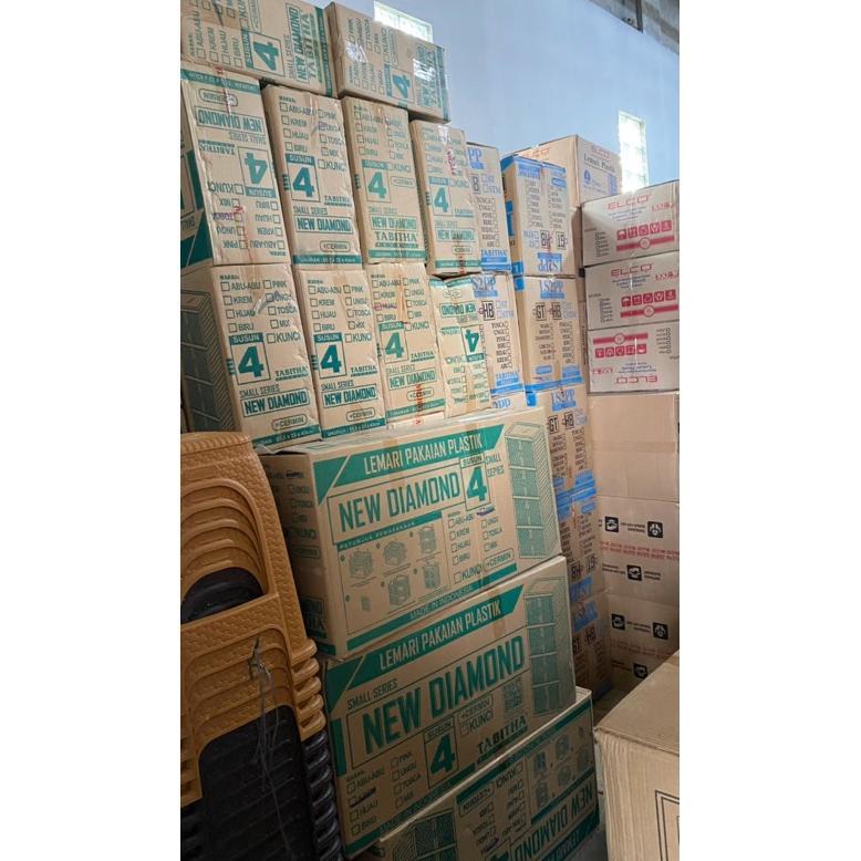 Tahan Lama Lemari Exel Tabitha Lemari Warna 4Susun +Cermin Lemari Viral