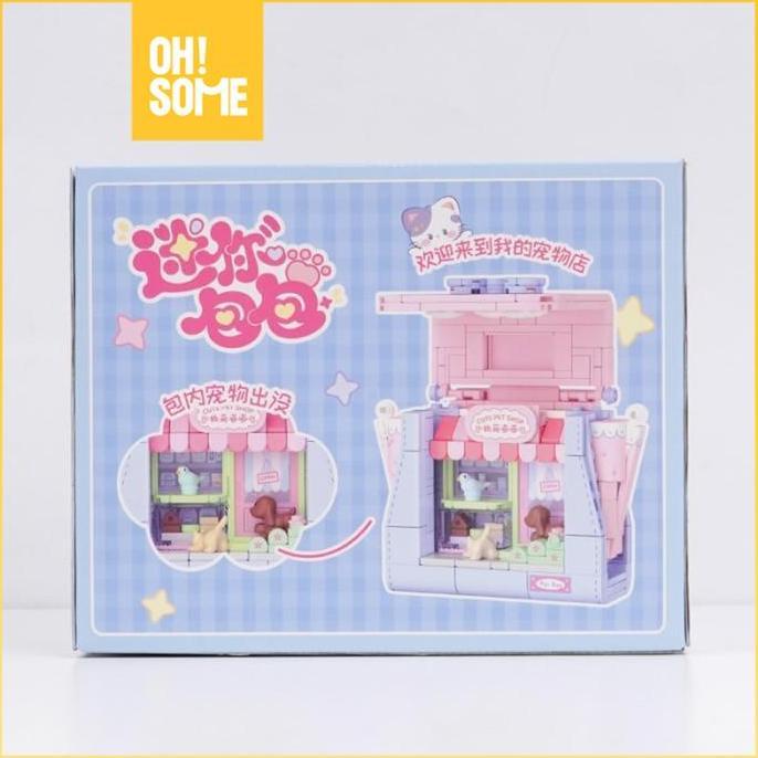 Thebest- OhSome  Wekki Building Block Mainan Rakit Brick Blok Susun 3D DIY Cute Disney Bag Series / 