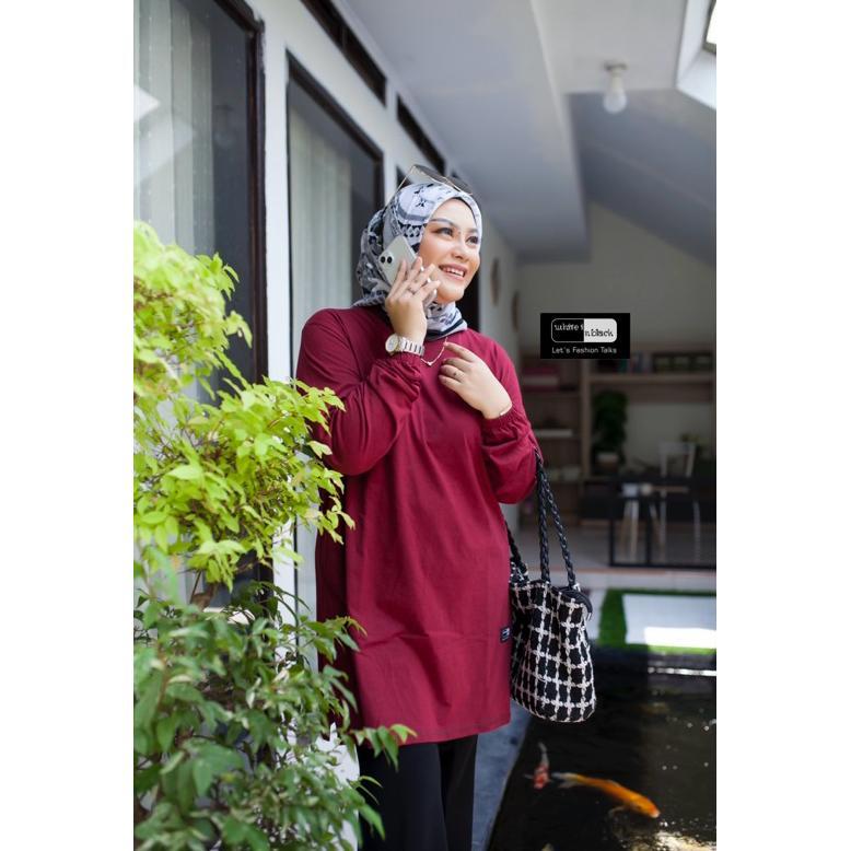 HOT DEALS ATASAN KAOS POLOS TUNIK WANITA COTTON TEBAL LEMBUT