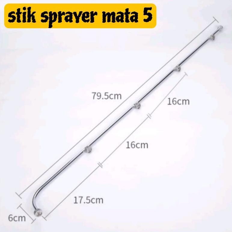 Bisa Cod Stik Sprayer Mata 5 Panjang 90Cm/ Stik / Stick Sprayer Mesin / Elektrik 5 Mata / Nozel Stai
