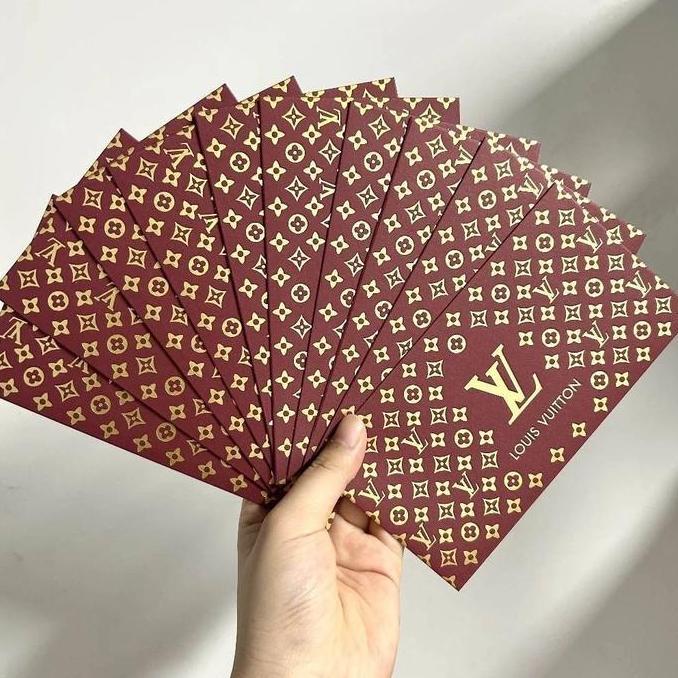 Amplop Angpao Merah Motif LV CHANEL Tahun Baru Imlek Natalan Lebaran
