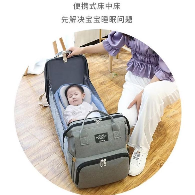 Elstuff539 Tas Perlengkapan Bayi Multifungsi 2In1 / Tas Ransel Kasur Bayi