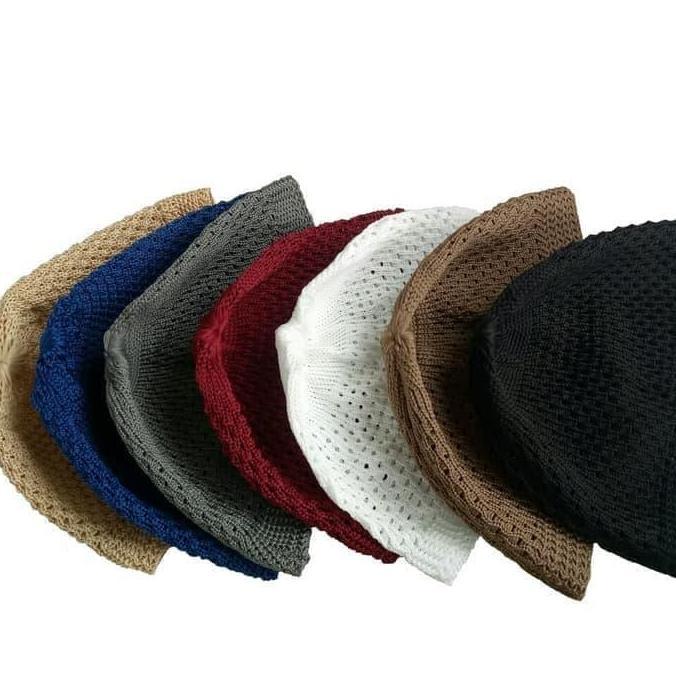 Thebest- PECI HAJI RAJUTAN WARNA / TOPI RAJUTAN / PECI RAJUTAN / KOPIAH RAJUTAN