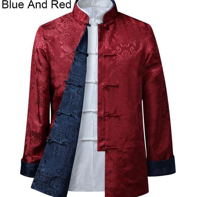 Promo Cheongsam Pria Lengan Panjang Model Bolak Balik