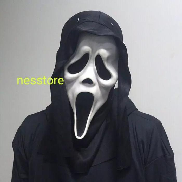 PROMO Topeng Scream Skull Tengkorak Hantu Haloween Cosplay Kostum