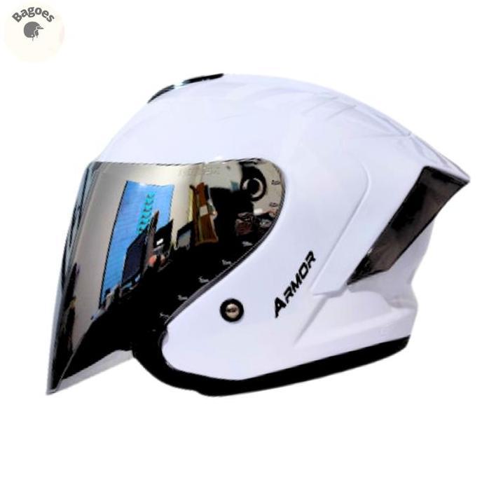 Helm JS ARMOR Half Face Solid Pria Wanita SNI Motorcycle helm  half