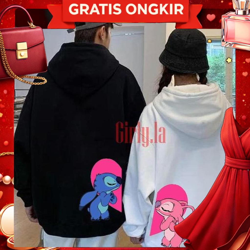 Sweater Couple Stitch / Switer Couple Pria Wanita Pasangan Switer Hoodie Couple Stitch Keren Kekinia