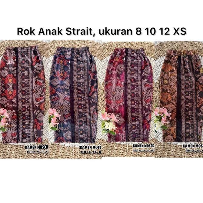 DI21 - Rok Anak Perempuan Rok Batik Anak Panjang Bawahan Kebaya Anak Kamen Anak2 Muscrep Strait Kame