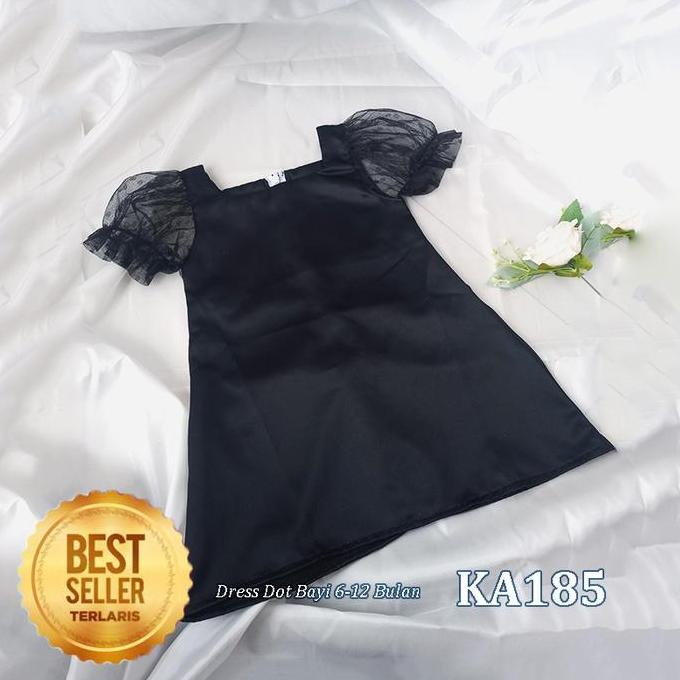 DV367 >> Baju Dress Anak Perempuan 1 tahun Baju Warna Emerald Blue Gaun Anak Warna Coklat Mahogany C