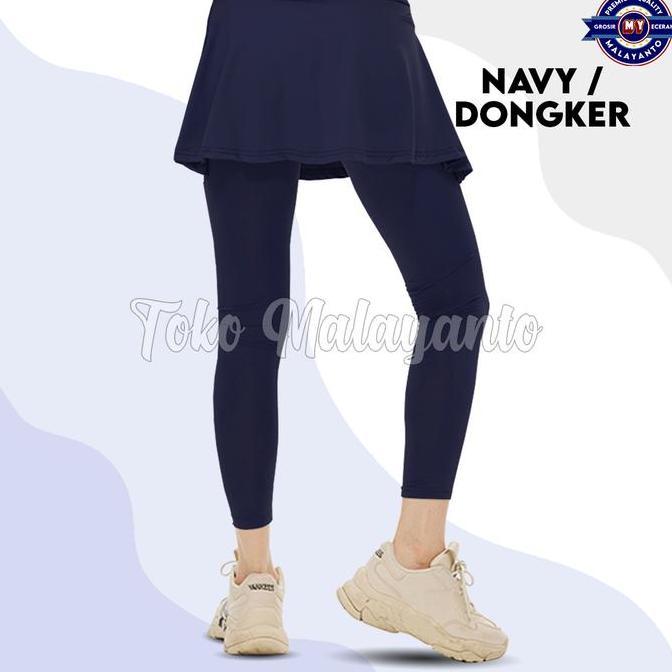 Moumentix- Legging Rok Celana Olahraga Wanita 2In1 Sporty Bawahan Senam Casual Streach Melar Elastis