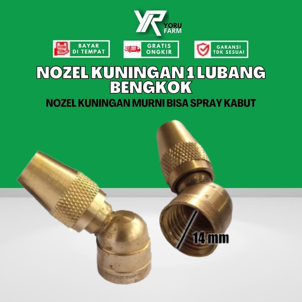 Bisa Cod Nozzle Kuningan Sprayer Elektrik Bengkok 1 Lubang Misting Nozle Spuyer Kabut Knapsack Nosel