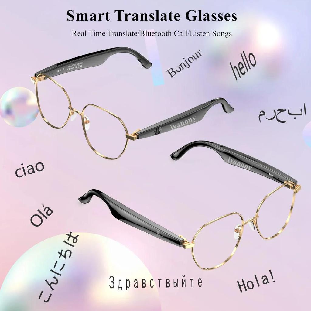 Smart Glasses AI Assistant Support 163+ Language Real Time Translate Video Conversations Voice Note 