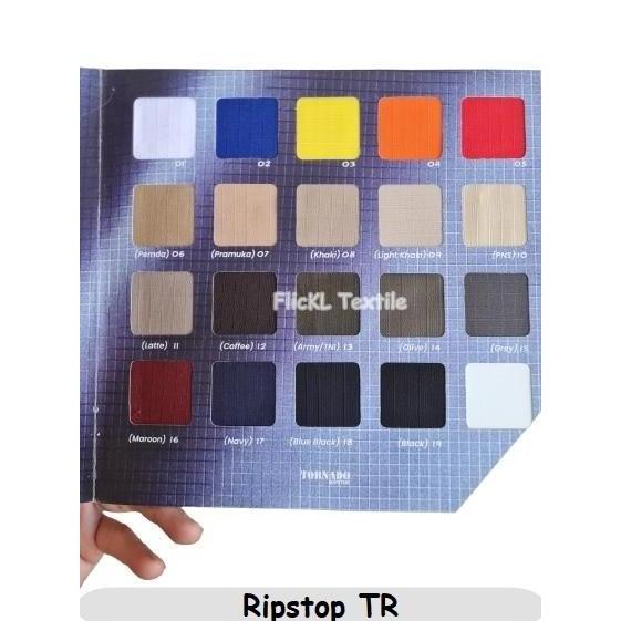 Thebest- Bahan Kain Tornado Ripstop Cotton Katun Celana Baju Kemeja Seragam