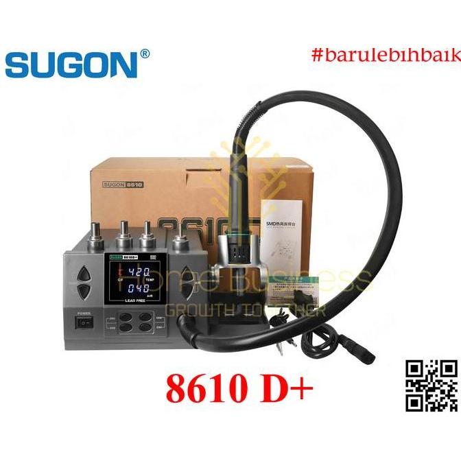 Terlaris Blower Solder Uap Sugon 8610D+ 8610 8610D Plus 1000W Digital Hot Air Rework Station - Alat 