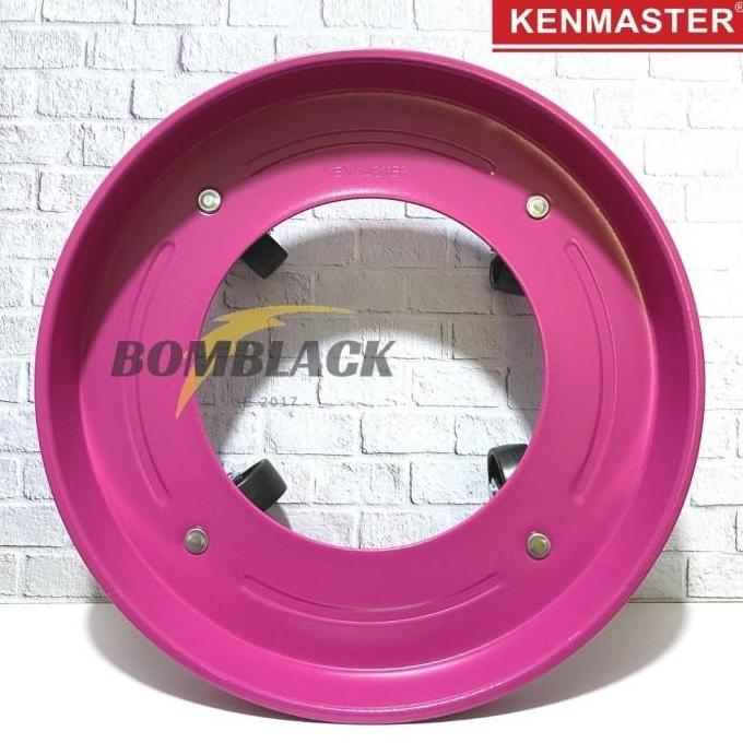 Terpopuler- Kenmaster Tatakan Tabung Gas Elpiji Besi Bulat Plus Roda 3Kg 5Kg 12Kg - Pink