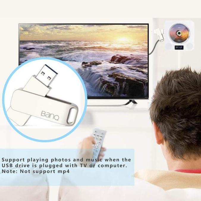 Bestone- INDIALO Portable CD Player/Wall Mountable Portable Bluetooth CD Player