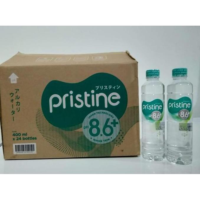 promo - air minum pristine 8.6+ 400ml 1 dus = 24 botol