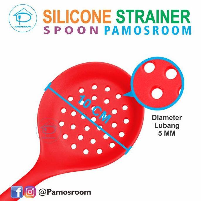 Terpopuler- Pamosroom Spatula Sutil Saringan Mie Silikon 32Cm Tahan Panas Bpa Free