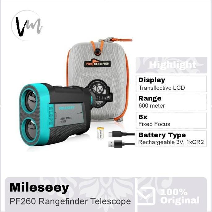 Mileseey PF260 Laser Range finder Golf Telescope 600m Telescope