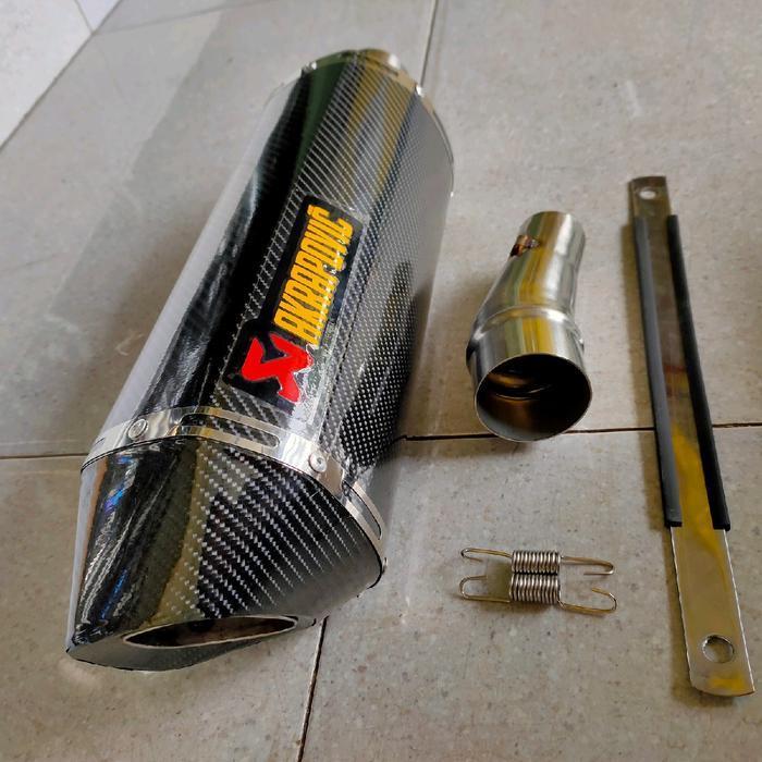 Knalpot Racing Akrapovic Layang Full Karbon Plus Slip On Khusus Untuk New Cb150R Cbr150R Facelift Cb