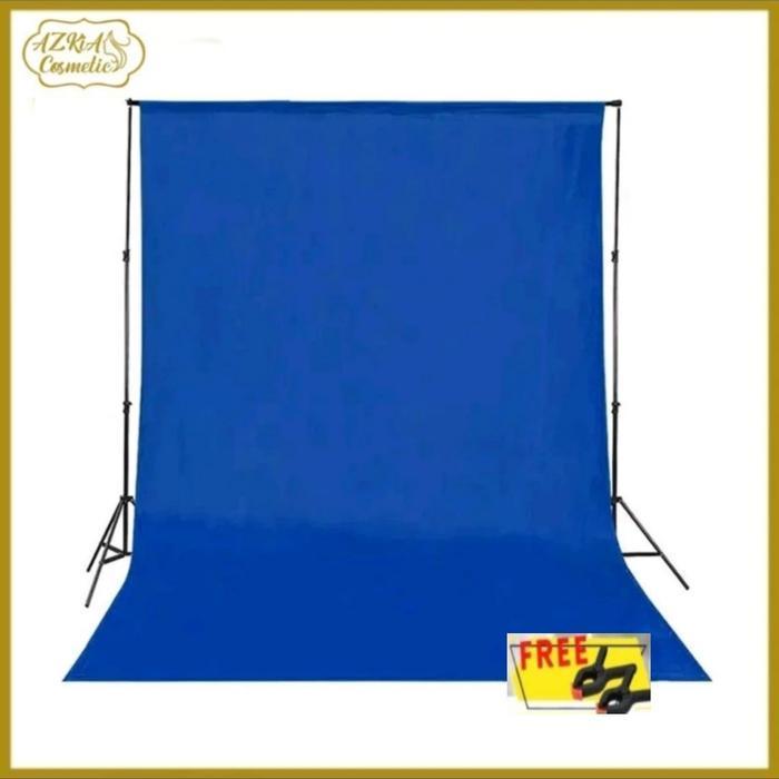 TERLARIS Kain background biru 2.5x3m Background backdrop foto studio