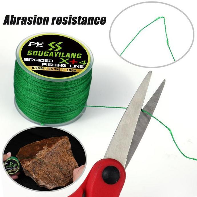 Fhistik- Sougayilang [Cod] 150M Pe Senar Pancing 0.1Mm-0.40Mm 5.6Kg-25.3Kg Kuat Lompat Senar Pancing