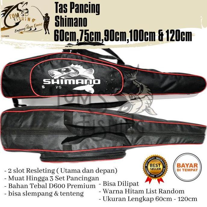 Fhistik- Tas Pancing Shimano 60Cm -120Cm Selempang & Tenteng (Bahan Tebal) Murah Berkualitas - Toms 
